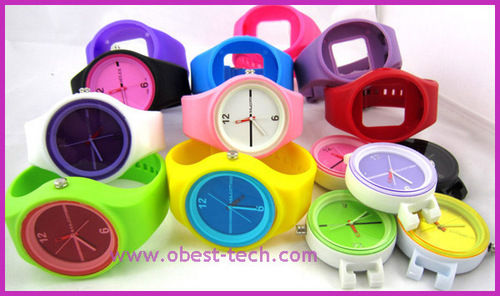 Round Silicone Rubber Jelly Watches