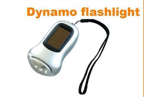 Dynamo Solar Flashlights With 3leds