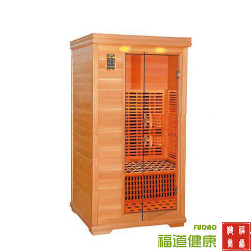 Infrared Sauna Room - Canadian Hemlock, 100x105x190cm | Digital Control Panel, Tempered Glass, Oxygen Ionizer, Relaxing Audio System, 1400W Power