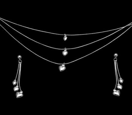 Silver Necklace Set