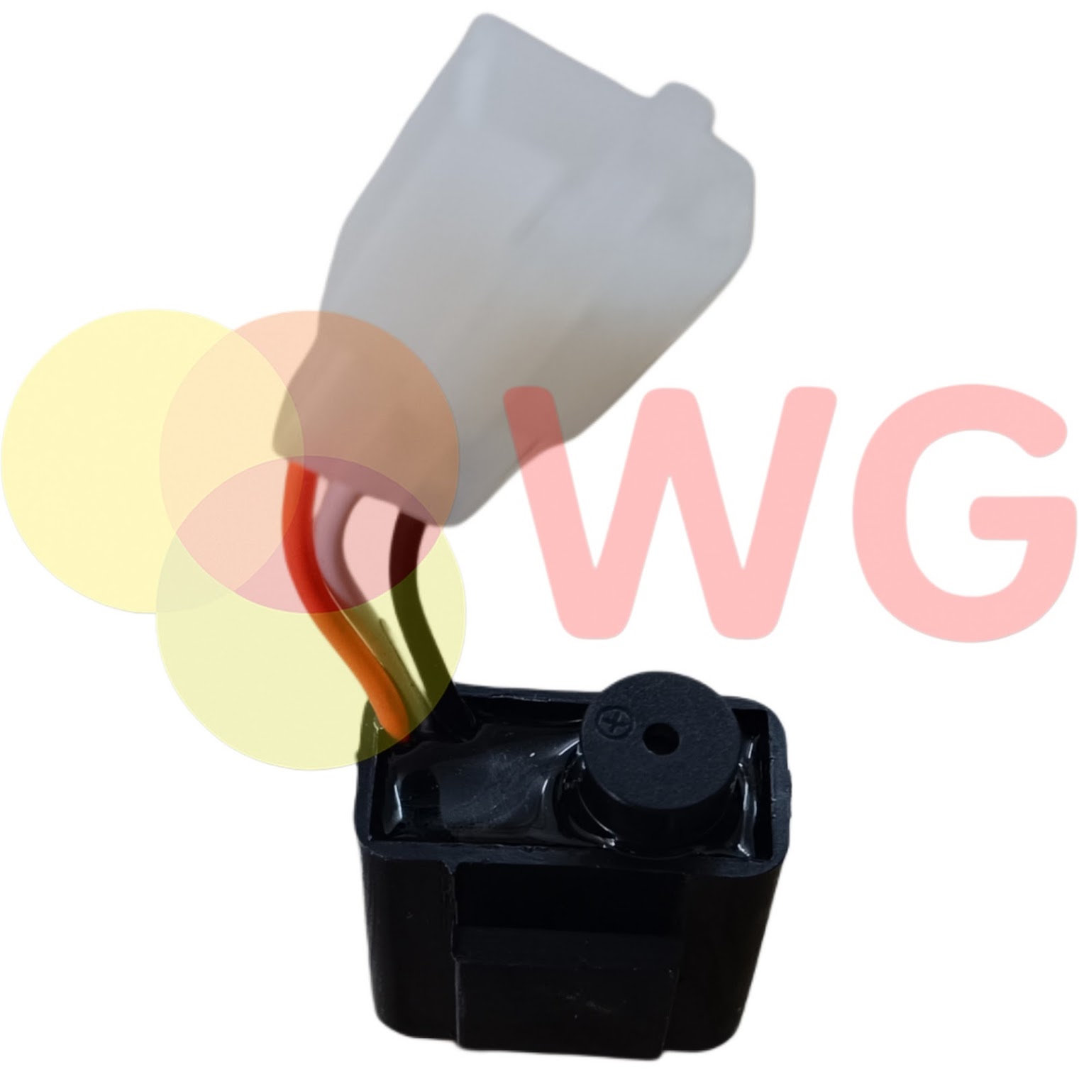 3 Pin W/Wires E-Scooty Buzzer Flasher - Plastic Body, Multiple Color Lighting, Durable Design
