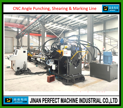 Cnc Angle Punching Cutting And Marking Line - Feature: High Speed