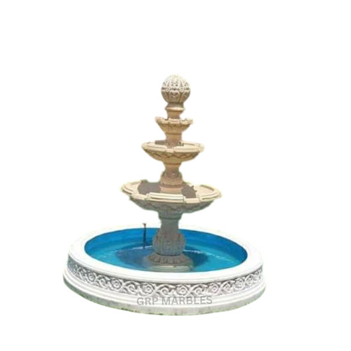 Outdoor Marble Fountain - Color: White