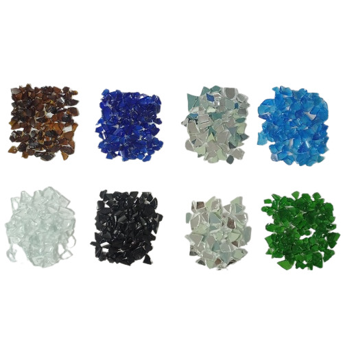 Terrazzo Flooring Original Color Glass Cullet Chips - Sizes 0.5-12mm, Rough-Rubbing Surface, No Water Absorption