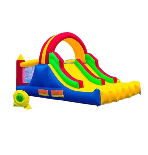 Inflatable Bounce House With Racing Slides - Material: Pvc