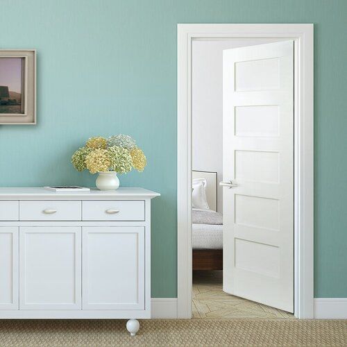 Customized Plywood Interior Lacquer Finish White Color Door