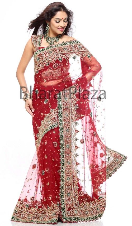 New trend designer heavy work grey color bridal saree with blouse