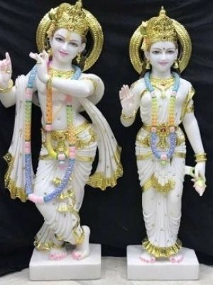 marble radha krishna statue