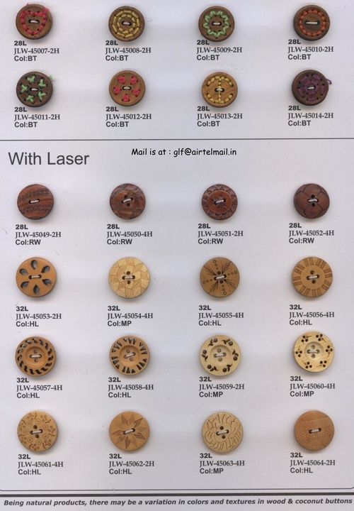 Printed Wood Buttons