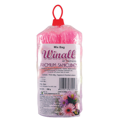 Winall Mix Bag Air Freshener Premium Sanicubes 200gm (Pack of 1x90 Packet)