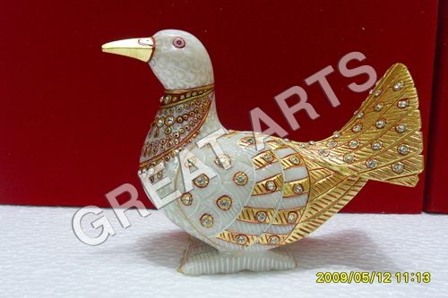 Marble Gold Painted Pigeon