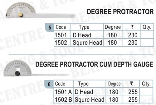 Stainless Steel Degree Protractor (D Head)