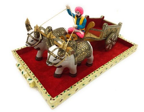 Multi-Color Attractive Decorative Bullock Cart