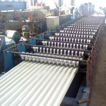 Corrugated Roll Forming Machine - 350mm Max Sheet Width, 3mm Max Thickness, 14 Forming Stations | Features 4mt/min Speed, Hydraulic Cutting Unit, Semi-Automatic Control Panel