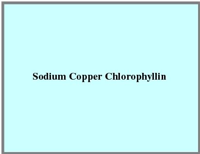 Sodium Copper Chlorophyllin