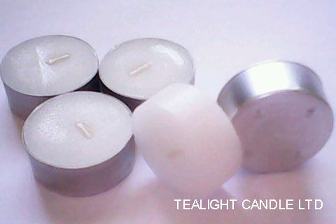White Unscented Tea Light Candles with Aluminium Cups