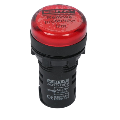 22.5mm Indicator - LED, Input: 6V-380V, Diameter: 22mm & 16mm, Color Options: Red, Green, Yellow, White, Blue | Long Life, Low Consumption, Easy Installation, 3-Year Replacement Guarantee