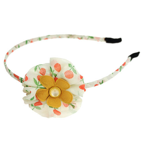 Pure Chiffon White Flower Headband For Girls