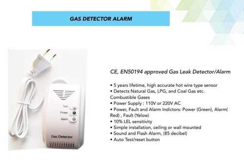 Digital Gas Alarm System with 1 Year of Warranty and 10% LEL Sensitivity