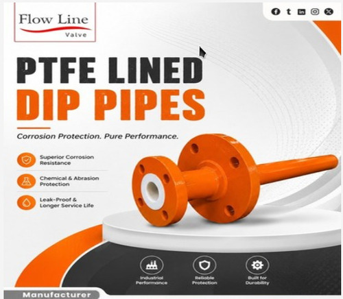 PTFE Lined Non Jacketed Pipe