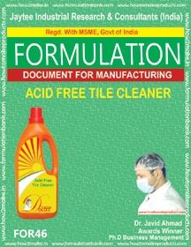 Acid Free Tile Cleaner Formula Document 
