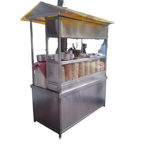 Silver Bhel And Panipuri Steel Counter