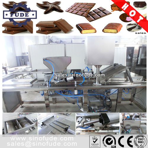 Semi automatic chocolate molding production line with cooling tunnel