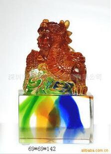 Colorful Liu Li Art Glass Crafts