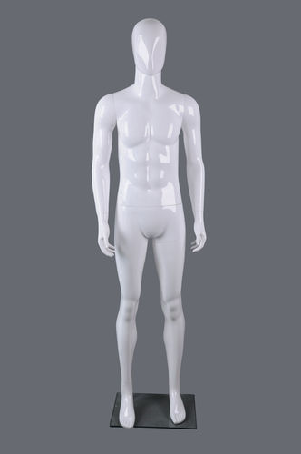 Male Full Body Durable Plastic Abstract Egg Head Mannequin