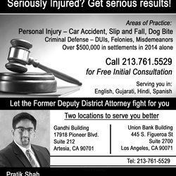 Auto Accidents Lawyer Service In Artesia By Shah Law PC