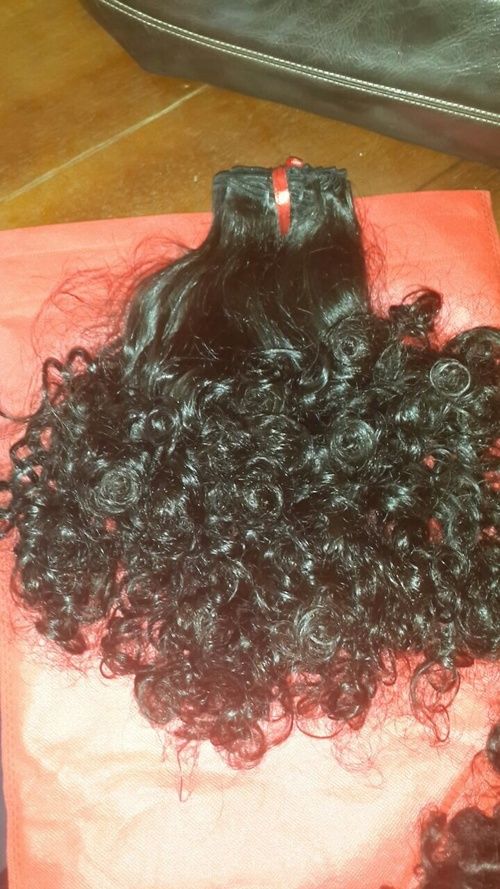 Curly Wefted Human Hair