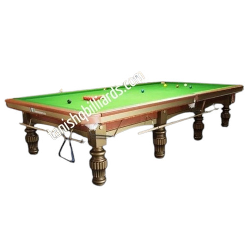 12Ft Billiard And Snooker Table With One Straight Edge And Half Circle - Surface Color: Green