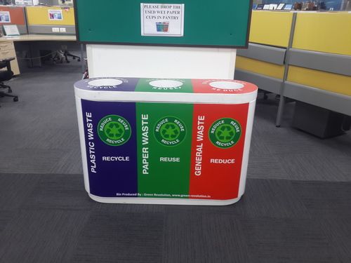 Color Coded Recycle Bin Trio