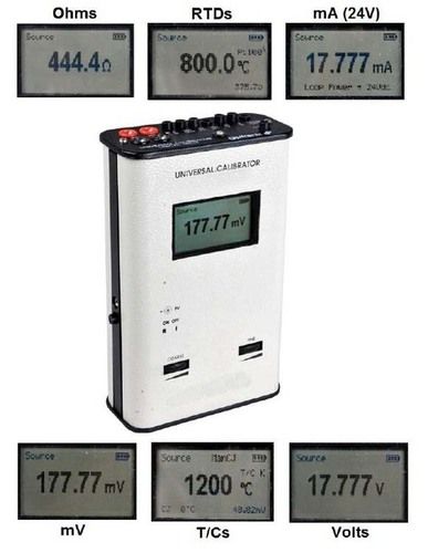 Universal Calibrator - Micro-Controller Based Precision Instrument, Sources & Measures Ohm, RTD, mA, mV, T/C, V Signals, Compact Design for Tough Environments