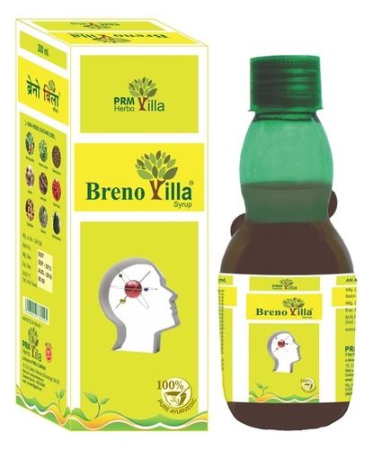 Breno-Villa Ayurvedic Brain Tonic - 200ML High Density Liquid with Palatable Almond Flavor | Enriched with 20 Ancient Herbs for Anxiety, Stress, and Mental Wellness