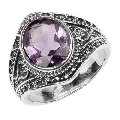 925 Sterling Silver Amethyst Gemstone Rings