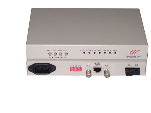 E1 Fiber Modem - 210mm x 140mm x 30mm | AC220V/DC-48V Power, SNMP Management, PBRS Code Testing, Multiple Loop Functions