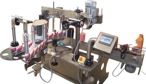 Double Side Sticker Labelling Machine - Stainless Steel, 24x18x12 Inches | Automatic, PLC Control, +/- 0.5 mm Accuracy, 1-Year Warranty