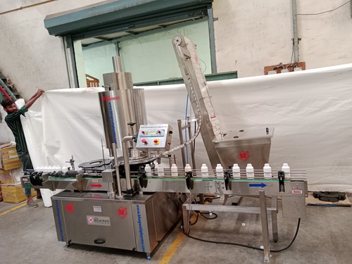 Rotary Bottle Capping Machine - Stainless Steel, Automatic, +/-0.5 mm Accuracy | High Performance, Corrosion Resistant, Electrical Driven