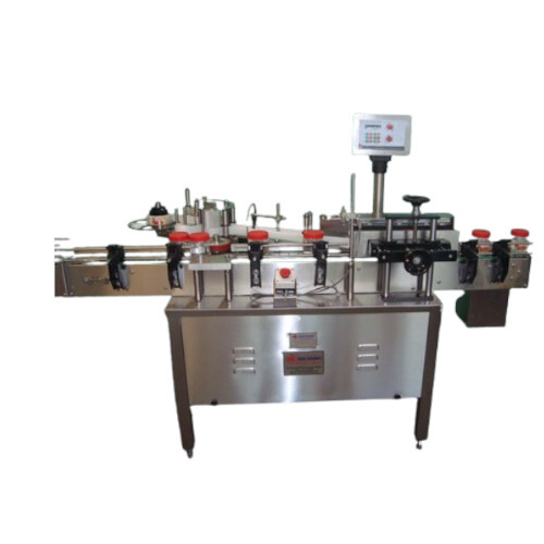 Self Adhesive Sticker Labeling Machine - Stainless Steel, Automatic, PLC Control | Accurate +/- 0.5 mm, Space Efficient Design, 1 Year Warranty