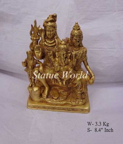 Brass Shiv Family Statue