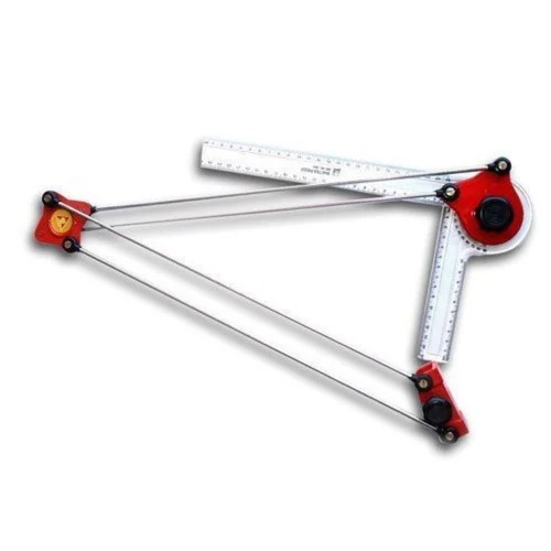 Mini Drafter - Aluminum, Polycarbonate Scale, Chrome Plated Arms | Sturdy Lightweight, Easy Readability, Handy Portable Design