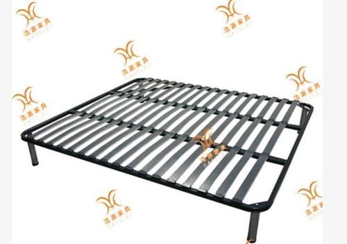 लकड़ी और धातु का स्लेटेड बेड बेस