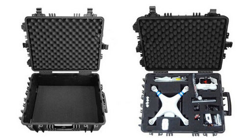 Water Resistant Plastic Equipment Pelican Dji Phantom Case With Wheels And Foam Interior