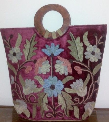 Designer Embroidered Handle Bag
