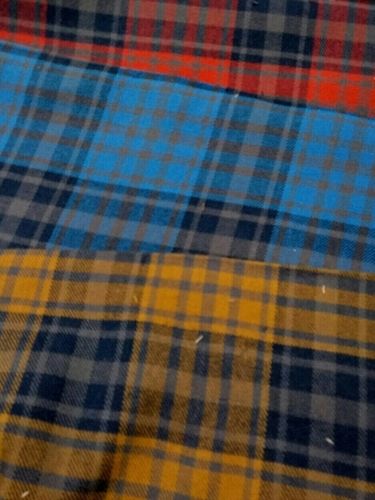 Silver Twill Dyed Check Fabrics