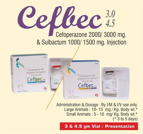 Cefoperazone and Sulbactam Veterinary Injection