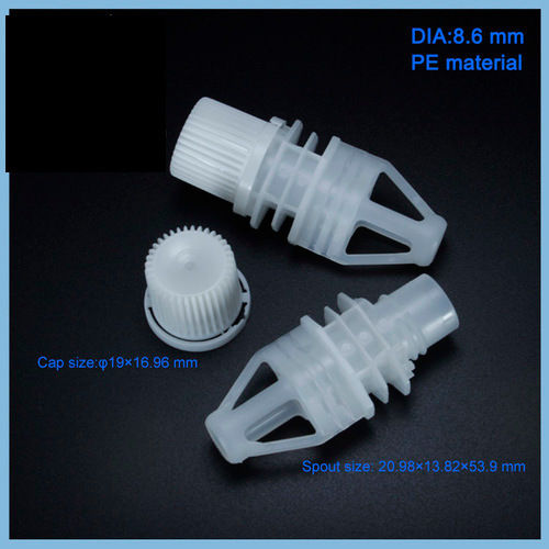 8.6 Basket Shape Flexible Packaging Spout With Tail For Jelly Bag