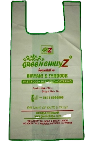 Ganjee Cut Printed Carry Bags - Color: White