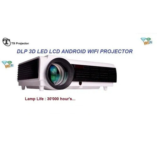 Portable HD Android WiFi Projector with LED Lamp